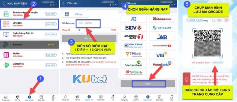 Hướng dẫn nạp tiền kubet đơn giản trong vòng 5 phút